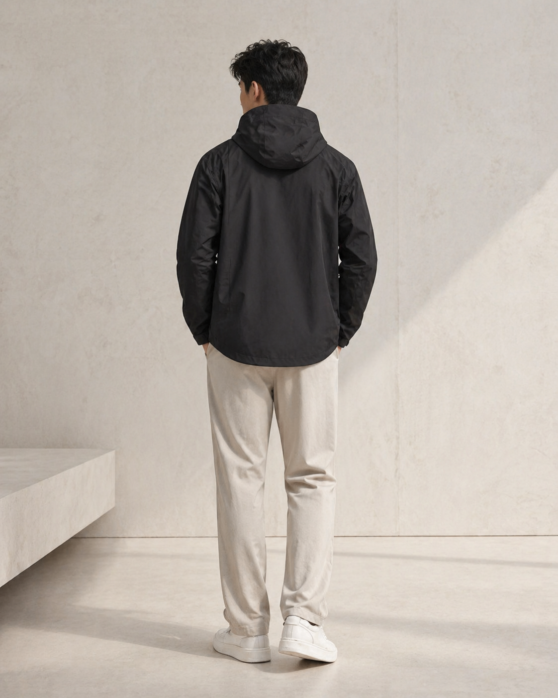 Urban Tech-Shell Lightweight Hooded Jacket