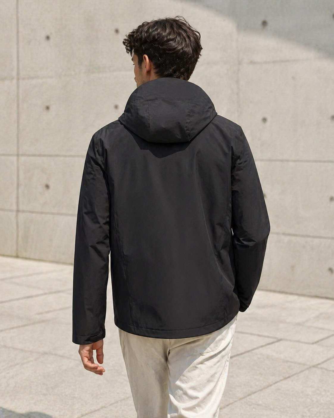 Urban Tech-Shell Lightweight Hooded Jacket