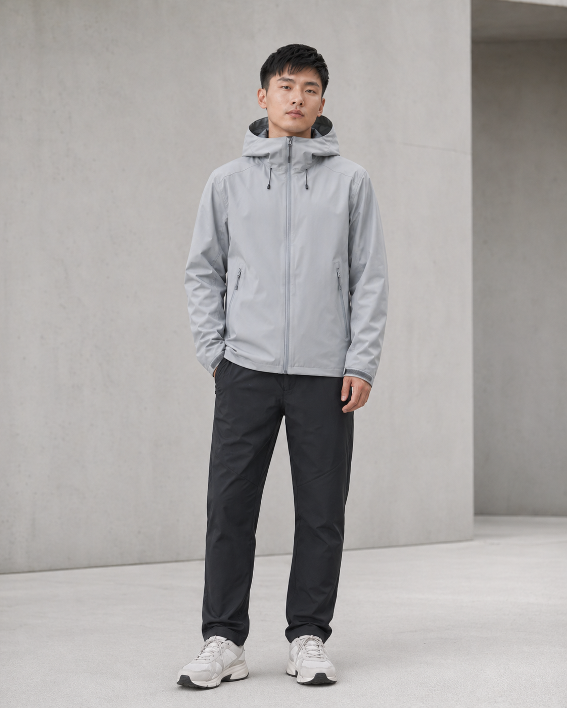 Urban Tech-Shell Lightweight Hooded Jacket
