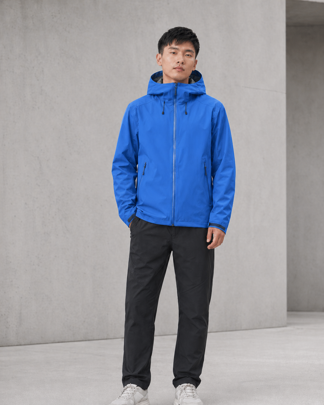Urban Tech-Shell Lightweight Hooded Jacket
