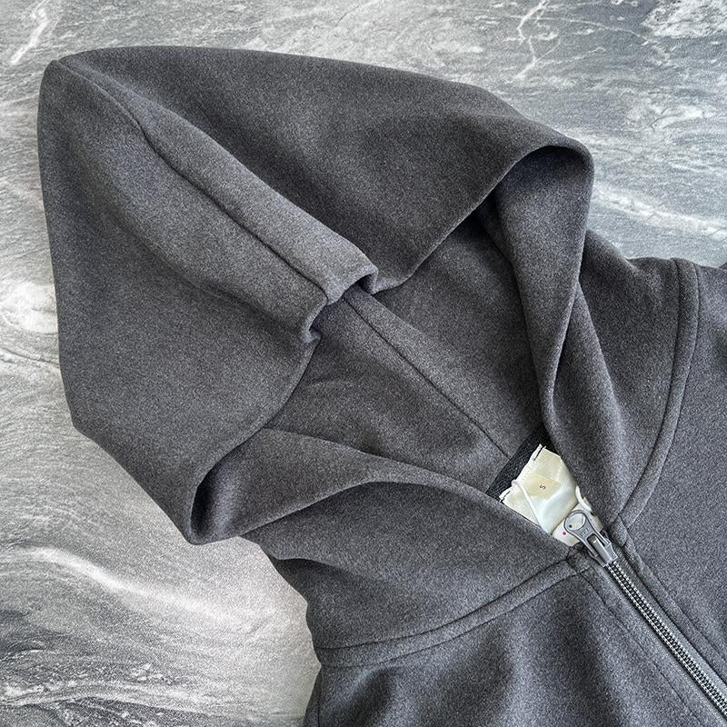 Women’s Minimal Zip Hoodie Cropped Jacket