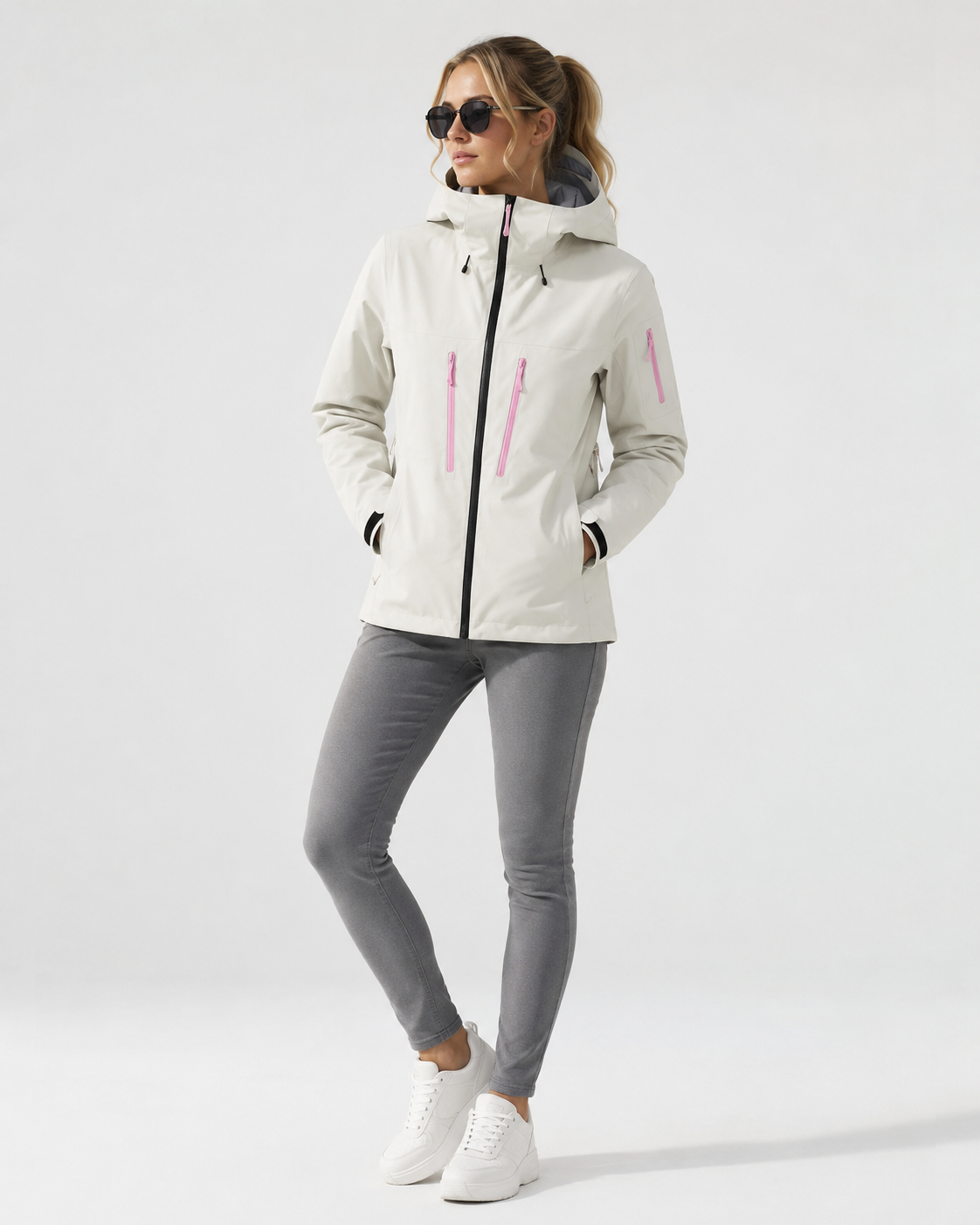 Unisex Lightweight Waterproof Hooded Shell Jacket